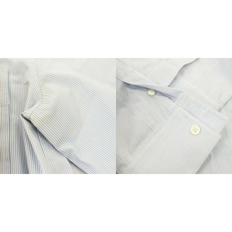 Celine Seri Nu Phoebe Philo Era Stripe Stand Collar-l S Cotton Shirt Blouse 34