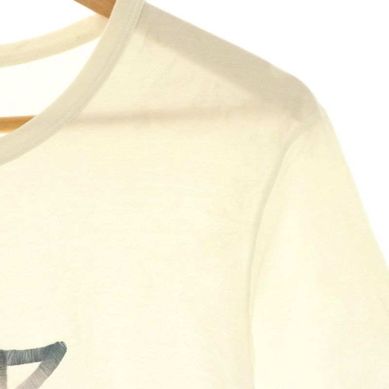 Dior Shawn Stussy Logo Embroidery Short Sleeve T-Shirt Cotton L White