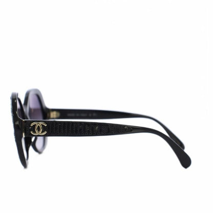Chanel CC Logo Sunglasses Sequin Black KH Eyewear