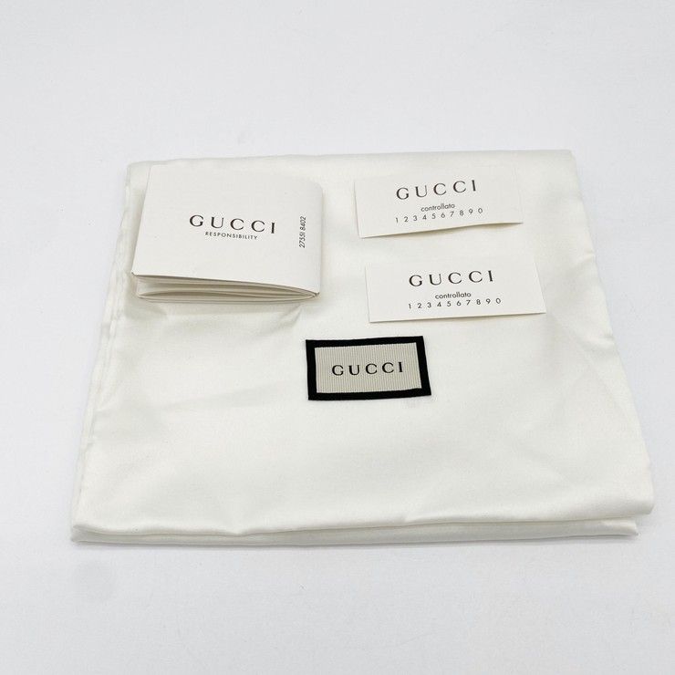 Gucci Coin Case GG Supreme Horsebit Ivory Beige Leather Gold