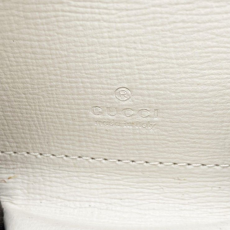 Gucci Coin Case GG Supreme Horsebit Ivory Beige Leather Gold
