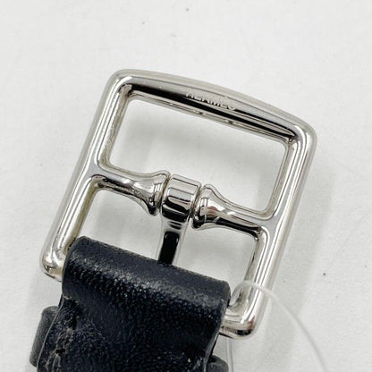 Hermes Bracelet Etriviere D'avi Black Khaki Calf Silver