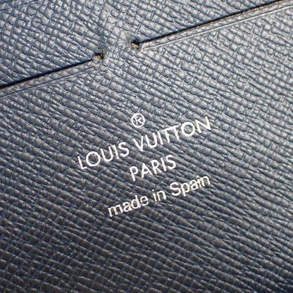 Louis Vuitton Wallet Zippy Organizer Blue Marine Taiga Zip Around Travel Case