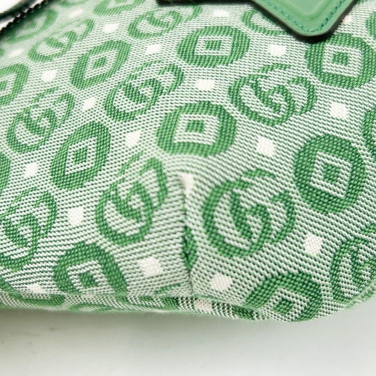 Gucci Waist Bag Children's Green Canvas Star Gglogo