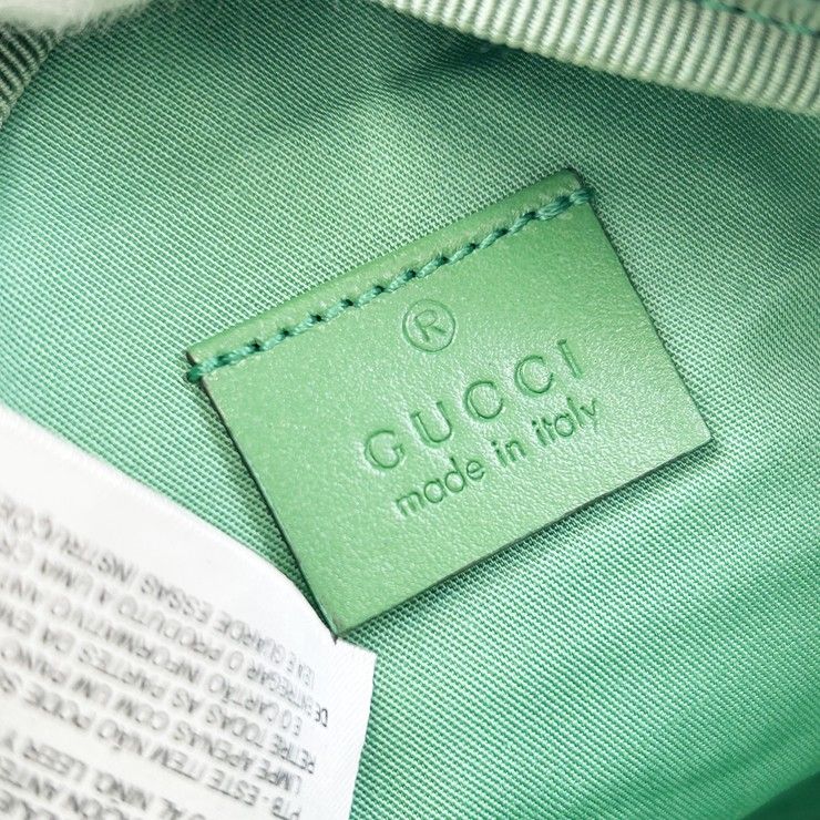 Gucci Waist Bag Children's Green Canvas Star Gglogo