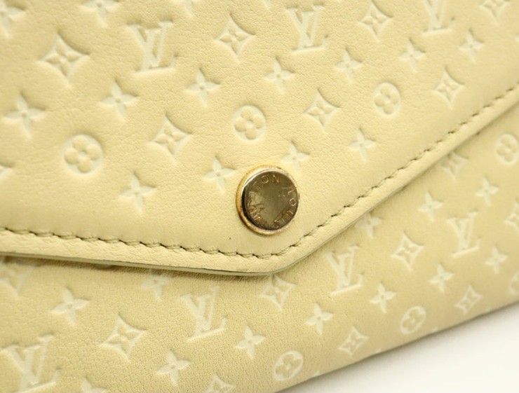 Louis Vuitton Wallet Portefeuille Sarah NM Jaune Nano Monogram Gold
