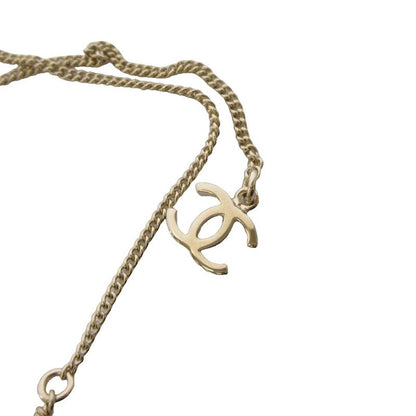 Chanel CC Logo Year's Gift Deer Motif Necklace Pendant Gold