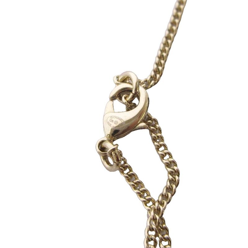 Chanel CC Logo Year's Gift Deer Motif Necklace Pendant Gold