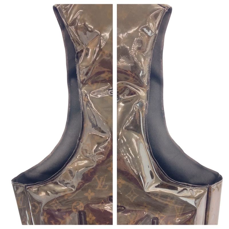 Louis Vuitton Inflatable Monogram Virgil Abloh 48 Brown Vinyl Polyester Vest