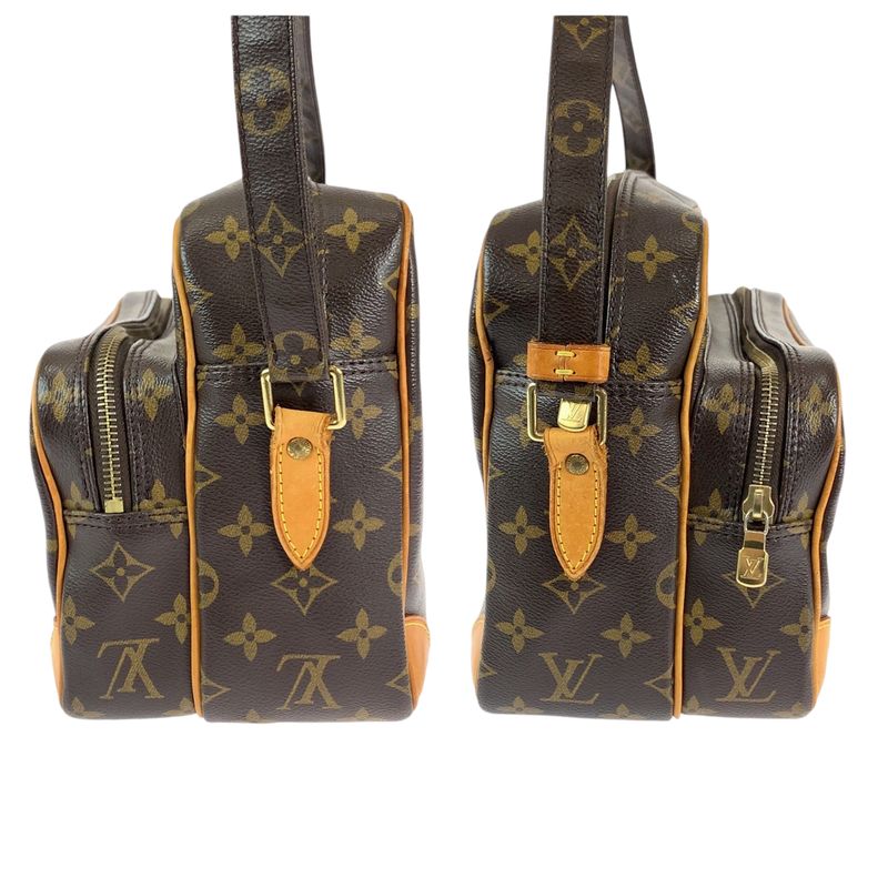 Louis Vuitton Monogram Nile Brown Gold Leather Shoulder Bag Pochette