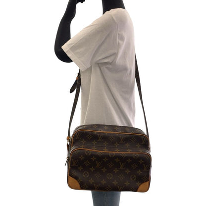 Louis Vuitton Monogram Nile Brown Gold Leather Shoulder Bag Pochette