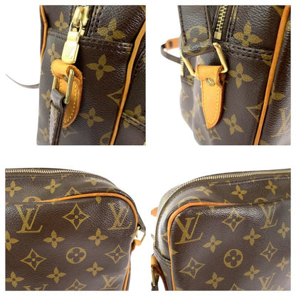 Louis Vuitton Monogram Nile Brown Gold Leather Shoulder Bag Pochette