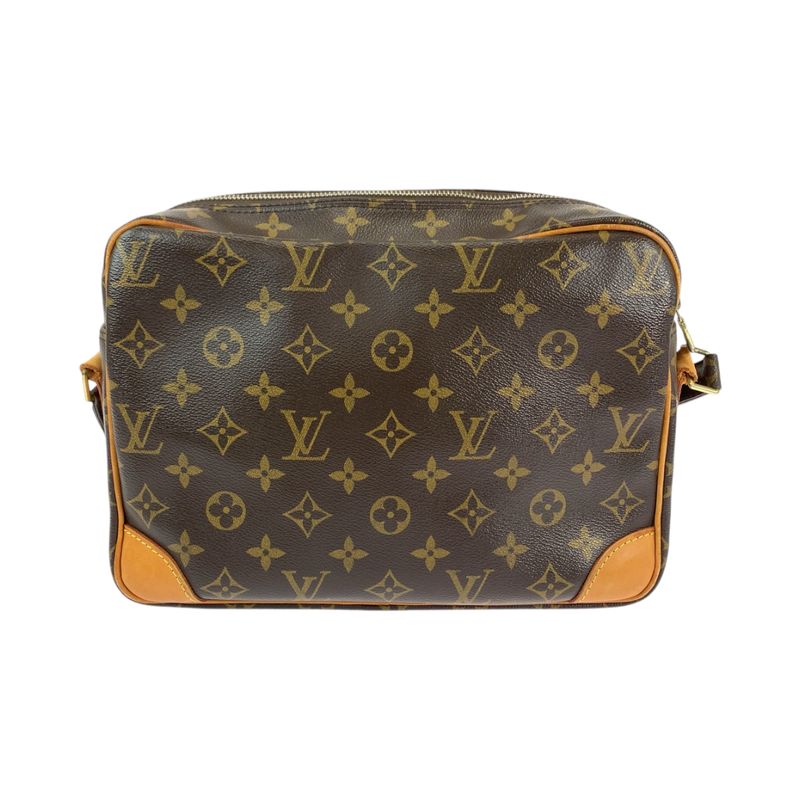 Louis Vuitton Monogram Nile Brown Gold Leather Shoulder Bag Pochette