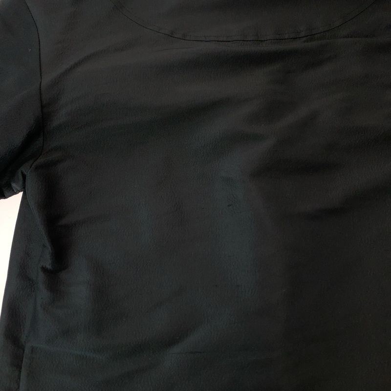 Chanel Faux Pearl 36 Black Gold Silk Long Sleeve Shirt Dress