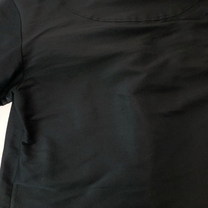 Chanel Faux Pearl 36 Black Gold Silk Long Sleeve Shirt Dress
