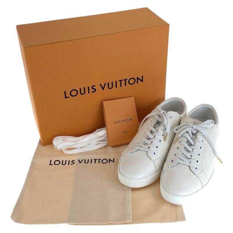Louis Vuitton Epi 8 26.5 White Sneakers Low Cut