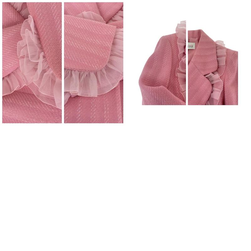 Dior Vintage Frill Pink Wool Jacket