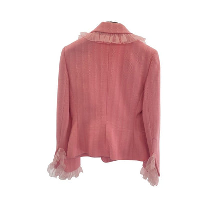 Dior Vintage Frill Pink Wool Jacket