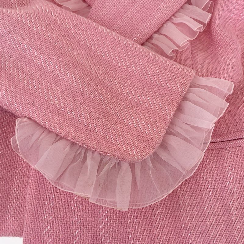 Dior Vintage Frill Pink Wool Jacket