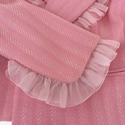 Dior Vintage Frill Pink Wool Jacket