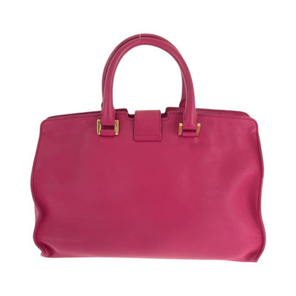 Saint Laurent Paris Petit Cabas Yline Fuchsia Pink Leather Shoulder Bag
