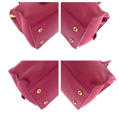Saint Laurent Paris Petit Cabas Yline Fuchsia Pink Leather Shoulder Bag