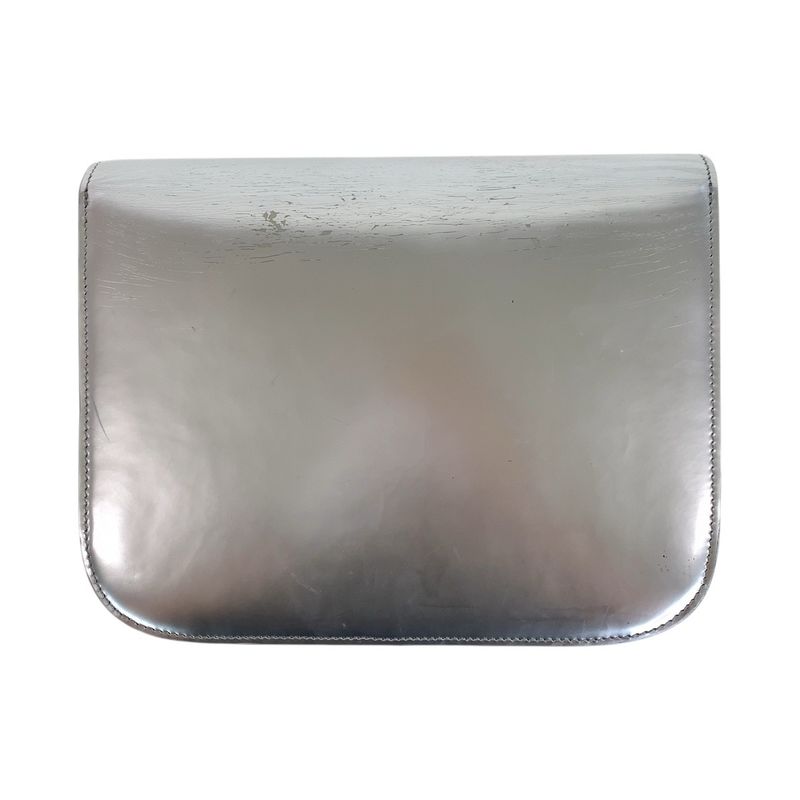 Celine Silver Leather Shoulder Bag Pochette