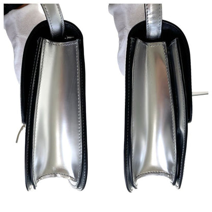 Celine Silver Leather Shoulder Bag Pochette