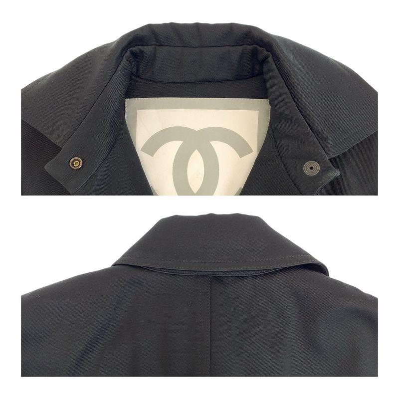 Chanel Sports Line CC Logo 34 Black Cotton Silk Jacket