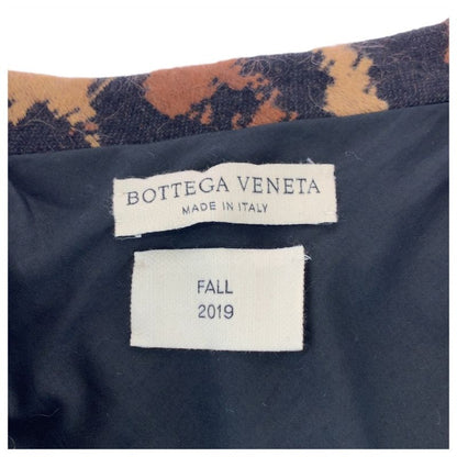 Bottega Veneta Leopard 38 Brown Coat Long Chesterfield