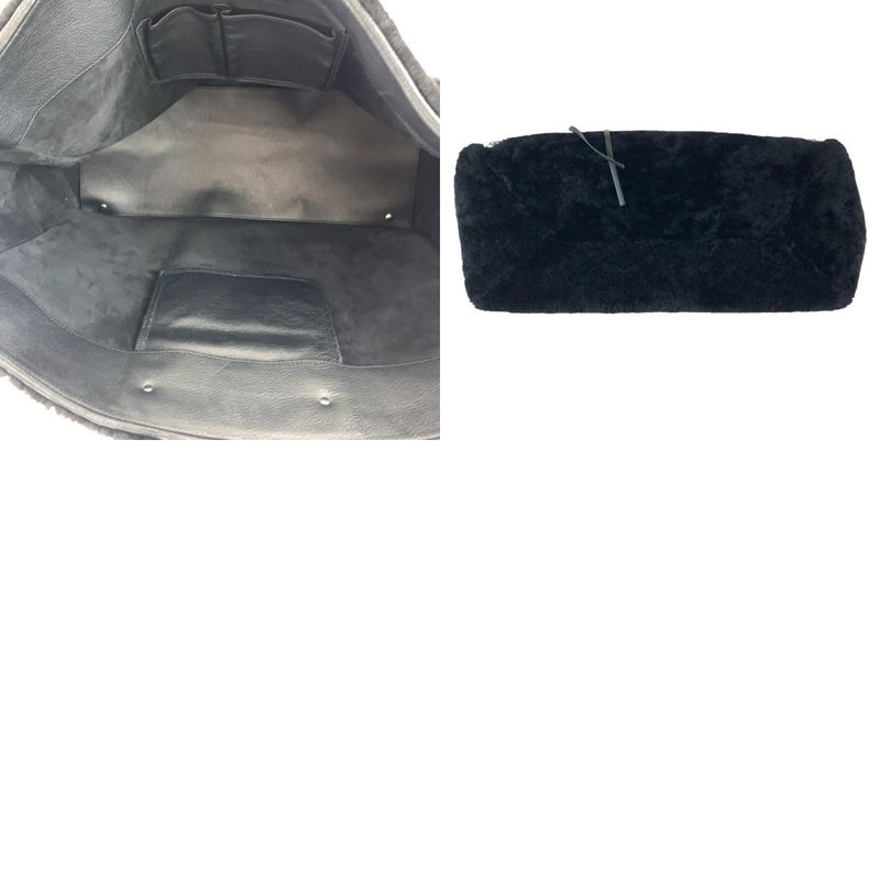 Balenciaga Paper Black Silver Mouton Leather Tote