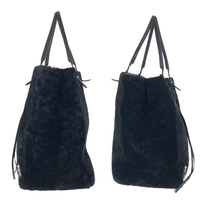 Balenciaga Paper Black Silver Mouton Leather Tote