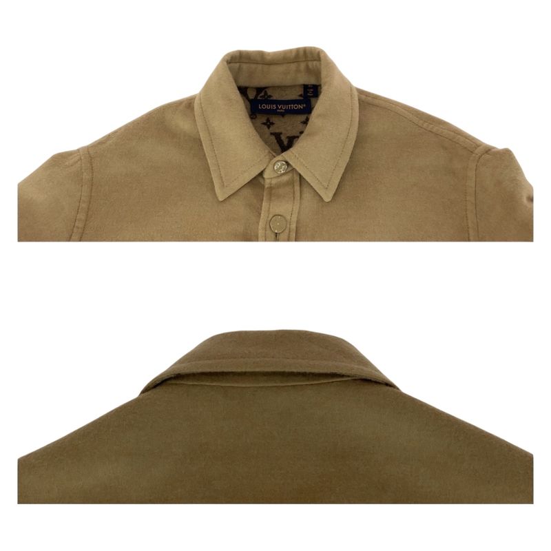 Louis Vuitton Face Wool Blend Overshirt XS Beige Shirt Jacket