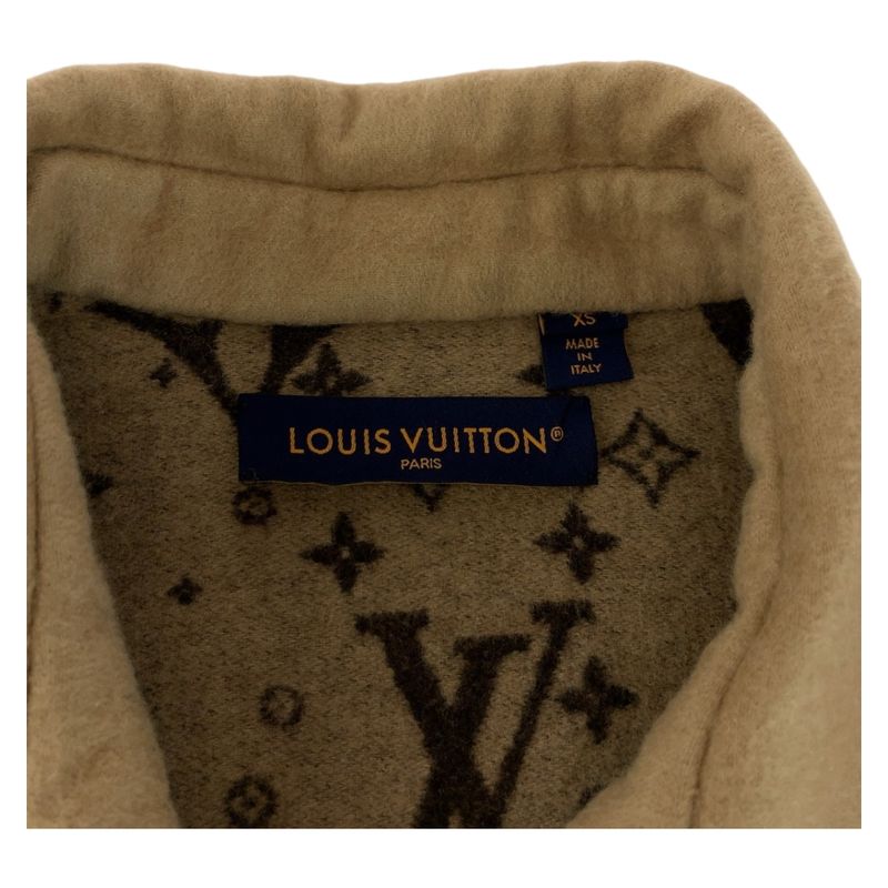 Louis Vuitton Face Wool Blend Overshirt XS Beige Shirt Jacket
