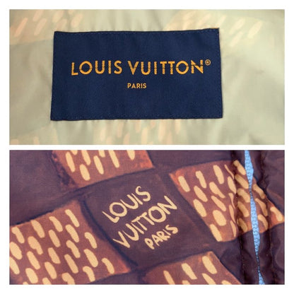 Louis Vuitton Damier Feast Windbreaker Jacket Brown Multicolor Polyester Nylon