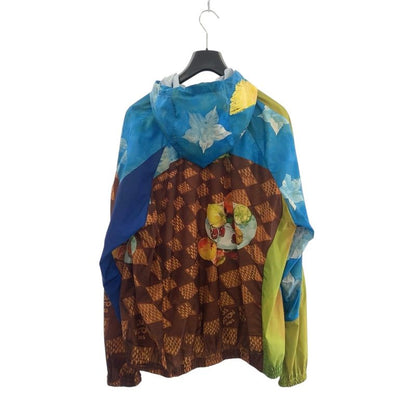 Louis Vuitton Damier Feast Windbreaker Jacket Brown Multicolor Polyester Nylon