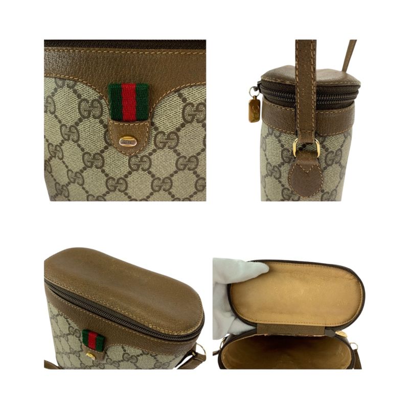 Gucci Vintage Sherry Line Beige GG Supreme Canvas 904 02 070 Shoulder Bag