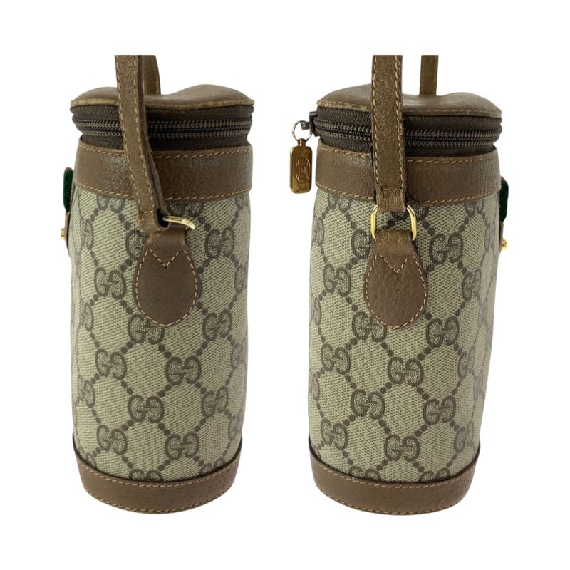 Gucci Vintage Sherry Line Beige GG Supreme Canvas 904 02 070 Shoulder Bag