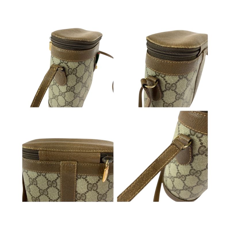 Gucci Vintage Sherry Line Beige GG Supreme Canvas 904 02 070 Shoulder Bag