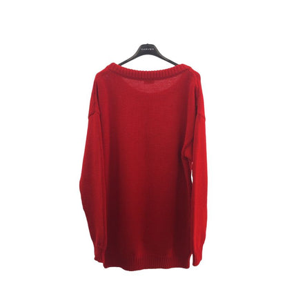 Celine Clown Sequin XS Red Multicolor Wool Cotton Sweater Knit