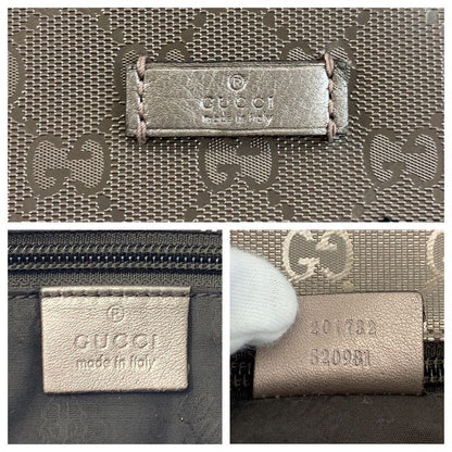 Gucci GG Supreme Metallic Brown Silver Shoulder Bag
