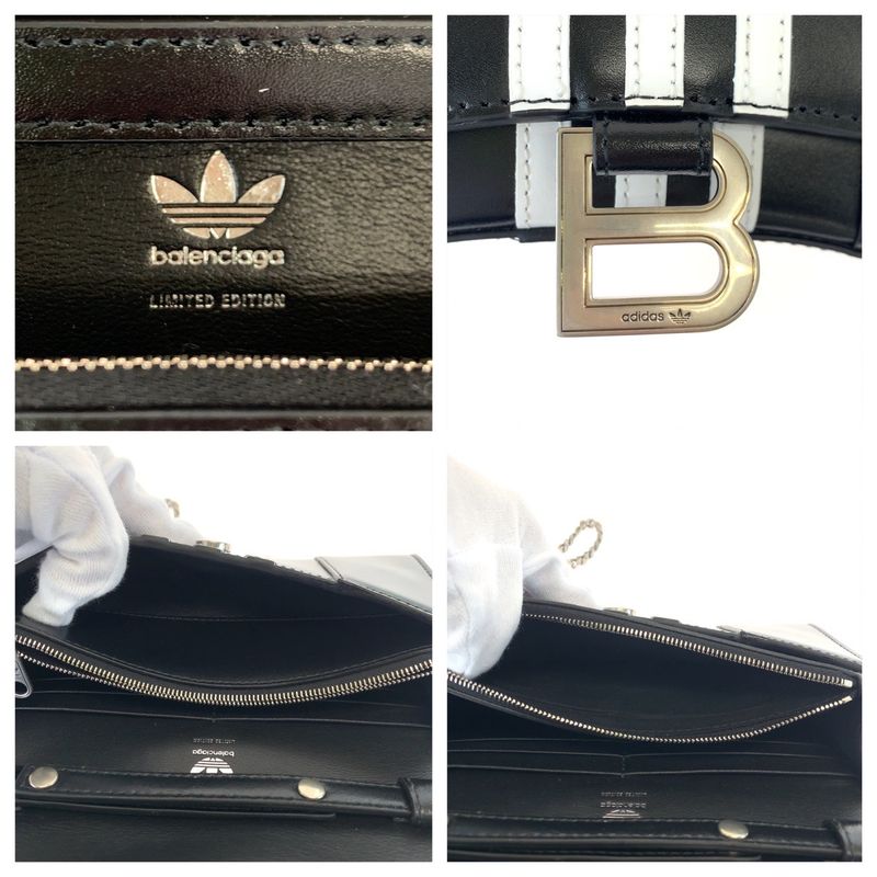 Balenciaga Adidas Collaboration Hourglass Leather Shoulder Bag