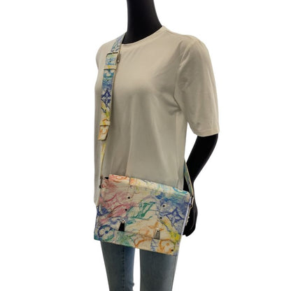Louis Vuitton Monogram Pastel Trunk Messenger PM Multicolor Silver Shoulder Bag