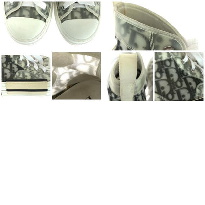 Dior Oblique White Black Fabric Rubber Sneakers High Cut