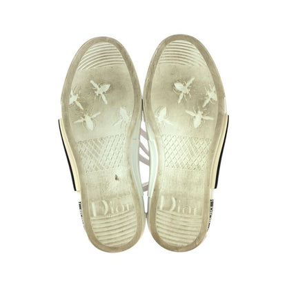 Dior Oblique White Black Fabric Rubber Sneakers High Cut