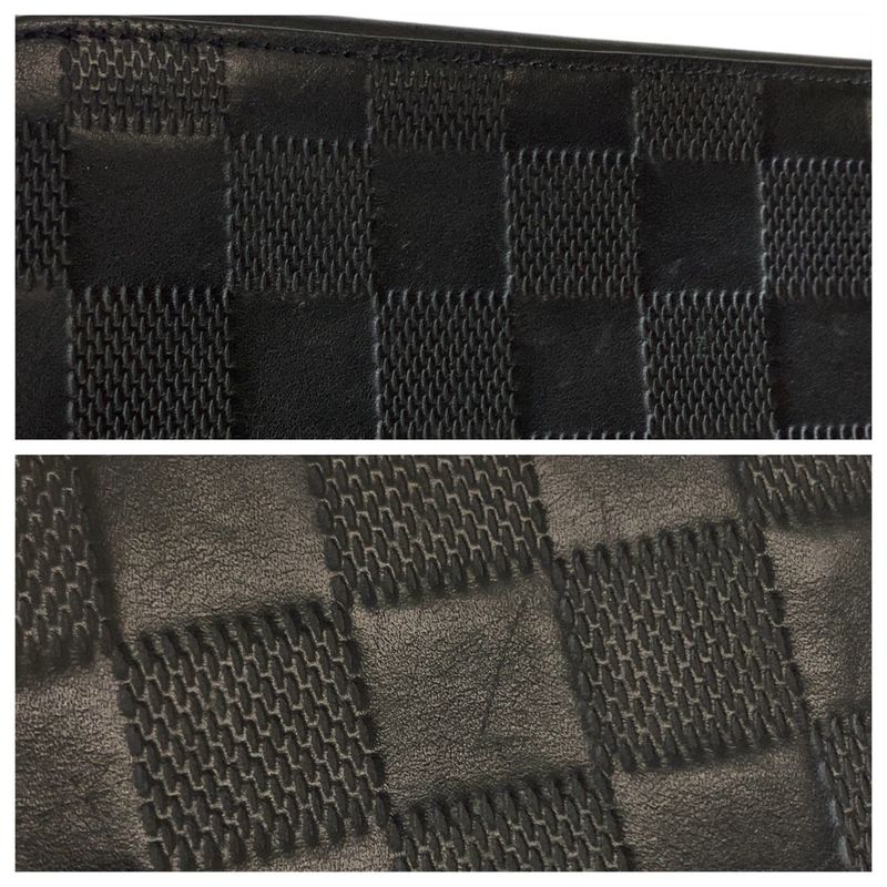 Louis Vuitton Damier Infini Zippy XL Onyx Black Leather Wallet Organizer