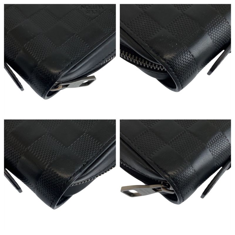 Louis Vuitton Damier Infini Zippy XL Onyx Black Leather Wallet Organizer