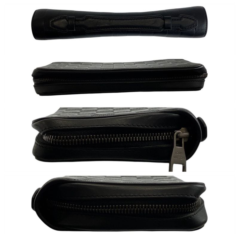 Louis Vuitton Damier Infini Zippy XL Onyx Black Leather Wallet Organizer