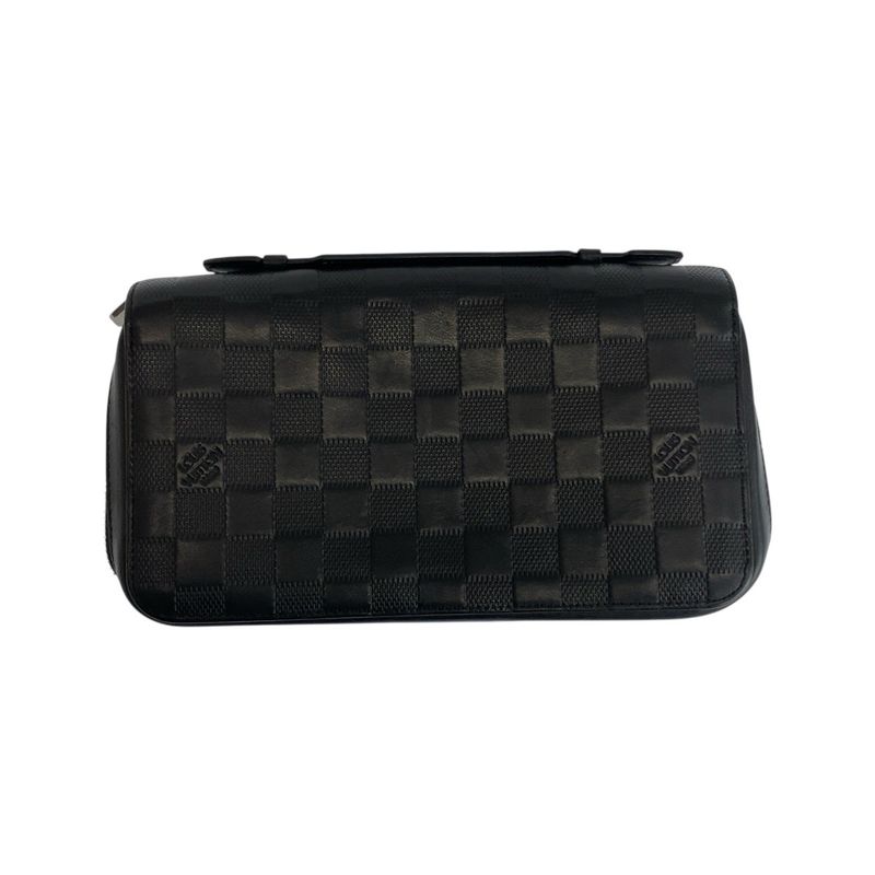 Louis Vuitton Damier Infini Zippy XL Onyx Black Leather Wallet Organizer