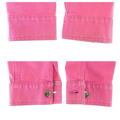 Chanel CC Logo 36 Pink Gold Cotton Denim Jacket